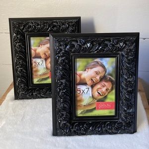 2 Ornate Black 5x7 picture frames
